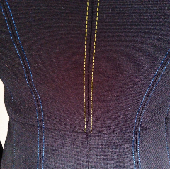 PAUL SMITH Black Blazer with Rainbow Stitching - Picture 7 of 10